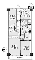 藤が丘ハウス 3LDKの間取図画像