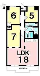 パークテラス桂川 3LDKの間取図画像