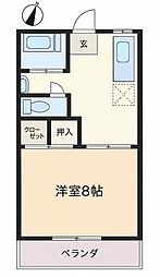丸正ハイツ 1DKの間取図画像