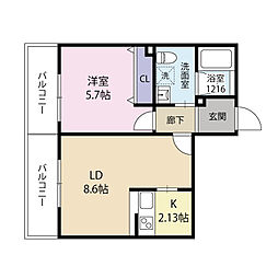 LAULEAINA 1LDKの間取図画像