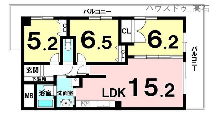 間取り クレール諏訪ノ森マリーニア 3階/-