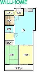 VIASACRASEKIDO 2LDKの間取図画像