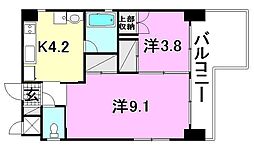 アネーロ・リヴ 2Kの間取図画像