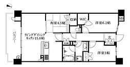 ウェリス持田レジデンス 3LDKの間取図画像