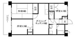 コーポラスSAYA 3DKの間取図画像