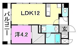 REVEUR居相 1LDKの間取図画像