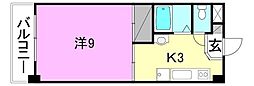 竹乃井第2ビル 1Kの間取図画像