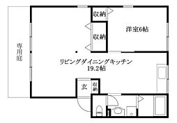 ファミール三好A 1LDKの間取図画像