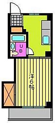 コーポ福原 1Kの間取図画像