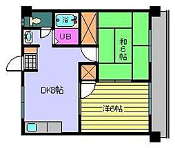 ハイツ南松山 2DKの間取図画像