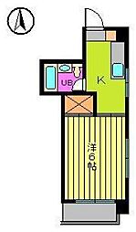 武智ビル 1Kの間取図画像