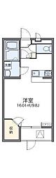 レオパレスドウージェーム 1Kの間取図画像