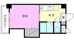 ジョイフル南江戸 1Kの間取図画像