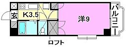 ベルメゾン古川1 1Kの間取図画像