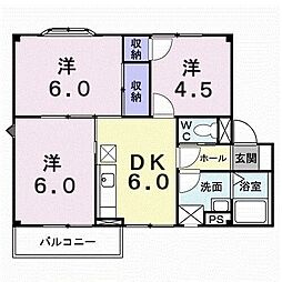 パラム 3DKの間取図画像