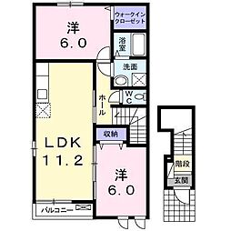 ルシエル2 2LDKの間取図画像