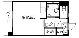 エミグランド清水町 ワンルームの間取図画像