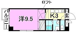 マリノエッフェ 1Kの間取図画像