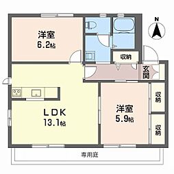 ウエストフィールドA 2LDKの間取図画像