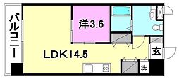 コヴェントガーデン二番町 1LDKの間取図画像