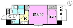 シャンティ味酒 2Kの間取図画像