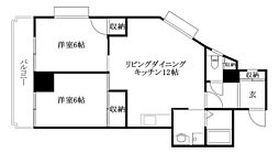 フライブルクカースル 2LDKの間取図画像