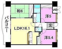 サクラメントアヴェニュー 3LDKの間取図画像