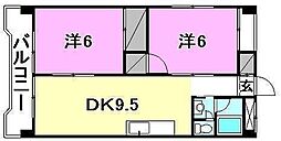 AquaLuce 2DKの間取図画像
