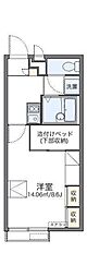 レオパレスK&R 1Kの間取図画像