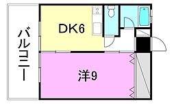 ピカデリー・サーカス山越 1DKの間取図画像
