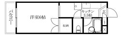 トミーハウス 1Kの間取図画像