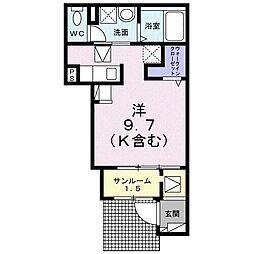 シティハイツ新川 ワンルームの間取図画像