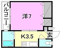 コンフォート森松 1Kの間取図画像