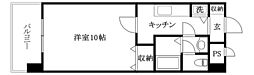 CITYSPIRE東石井 1Kの間取図画像