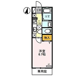 シャーメゾン本山北町 1Kの間取図画像