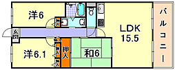 フォリア岡本 3LDKの間取図画像
