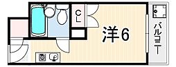メゾン・ド・アクト ワンルームの間取図画像