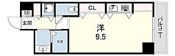 フレックス芦屋 ワンルームの間取図画像