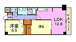 ニックあさひ 2LDKの間取図画像