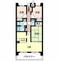 ウエストコート11番街 3LDKの間取図画像