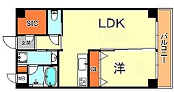 EDELHOFE住吉本町 1LDKの間取図画像