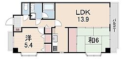 ベルシャトー 2LDKの間取図画像