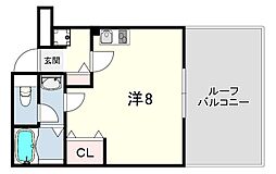 エクセル本山 ワンルームの間取図画像
