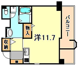 チェリービュウ芦屋川 ワンルームの間取図画像