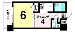 グランピア今津 1DKの間取図画像