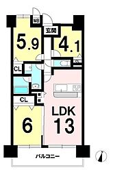 ファミール北大阪下新庄 3LDKの間取図画像