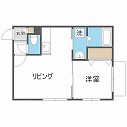 グランディール元町 1LDKの間取図画像