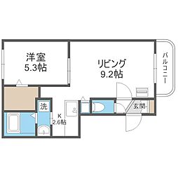 グランメール本郷公園 1LDKの間取図画像