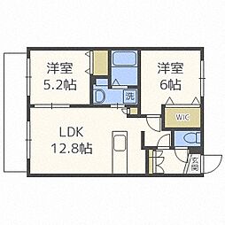 PARKVILLAGEサッポロ 2LDKの間取図画像