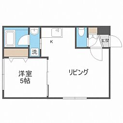 ラフィネ麻生 1LDKの間取図画像